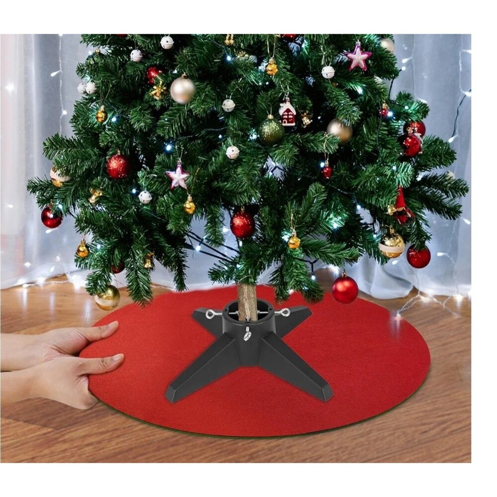 28" Christmas Tree Stand Mat Non-Slip Felt Christmas Tree Pad Floor Protection